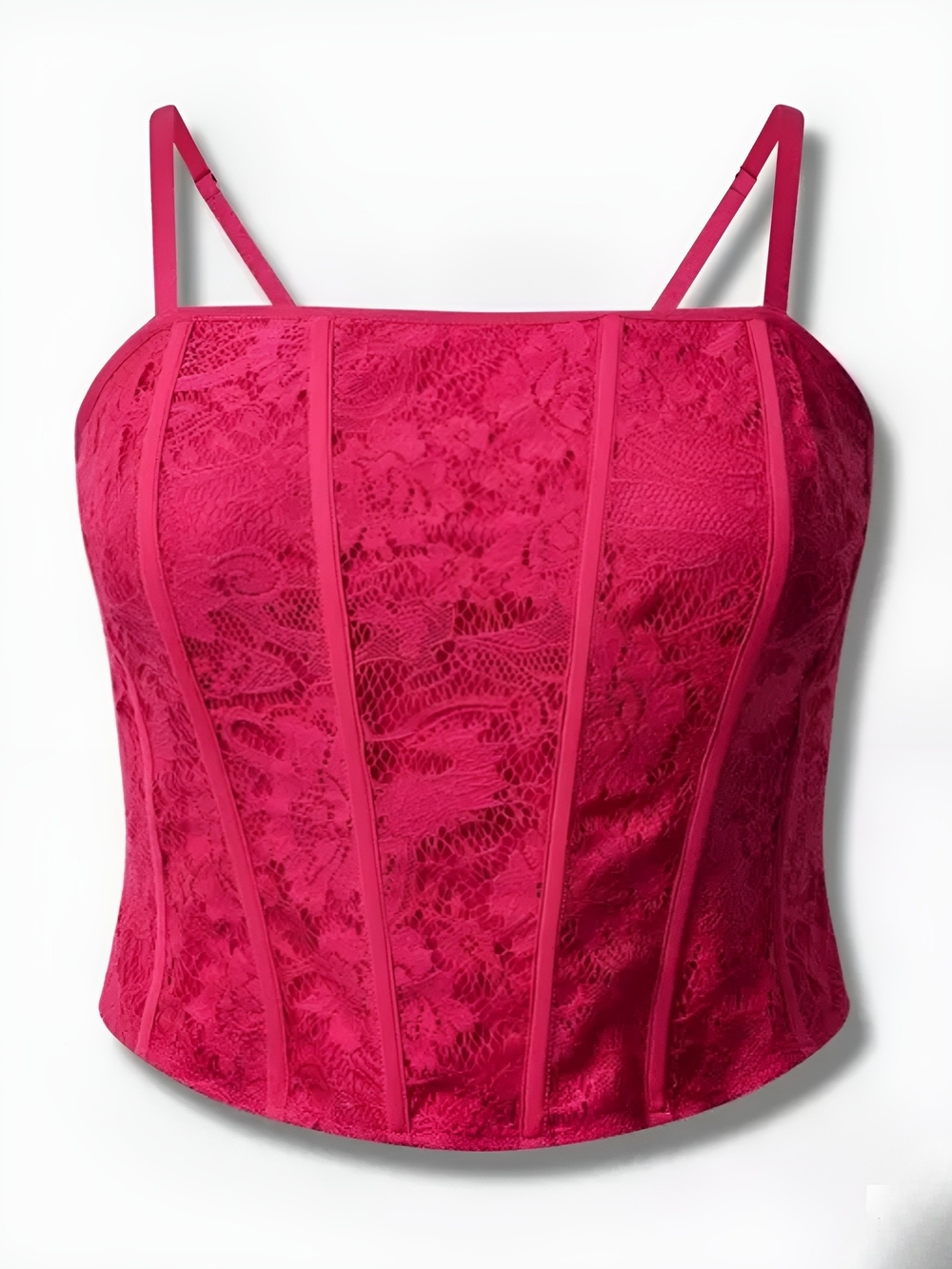 Torrid Hot Pink Lace Bustier Power Mesh Corset